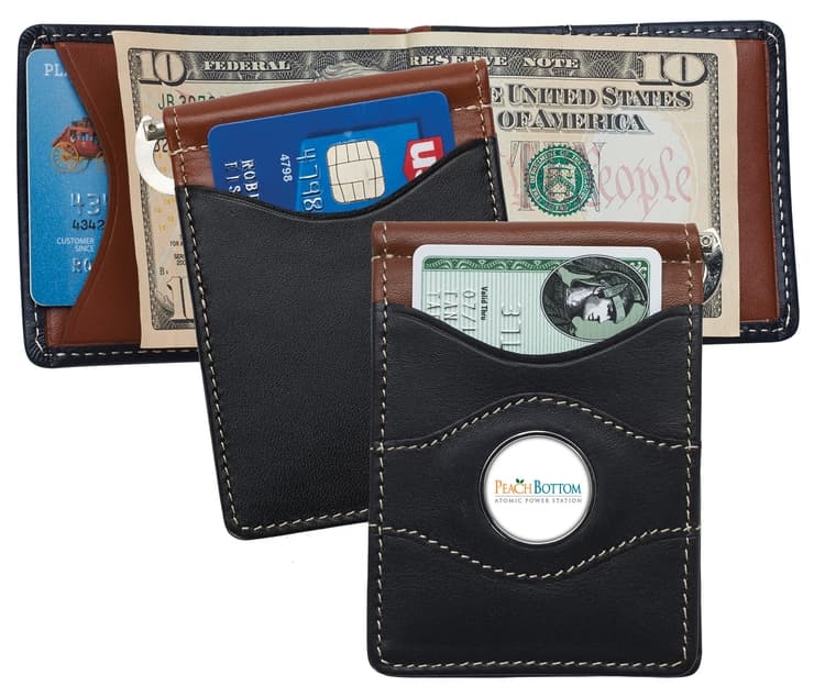 Two-Tone Leather Currency Organizer