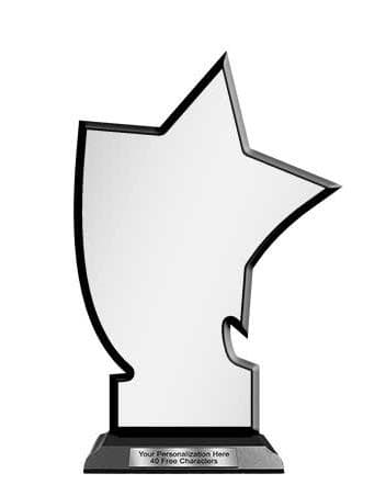 Blank Wood Trophy: 6" Shooting Star with Wood Base