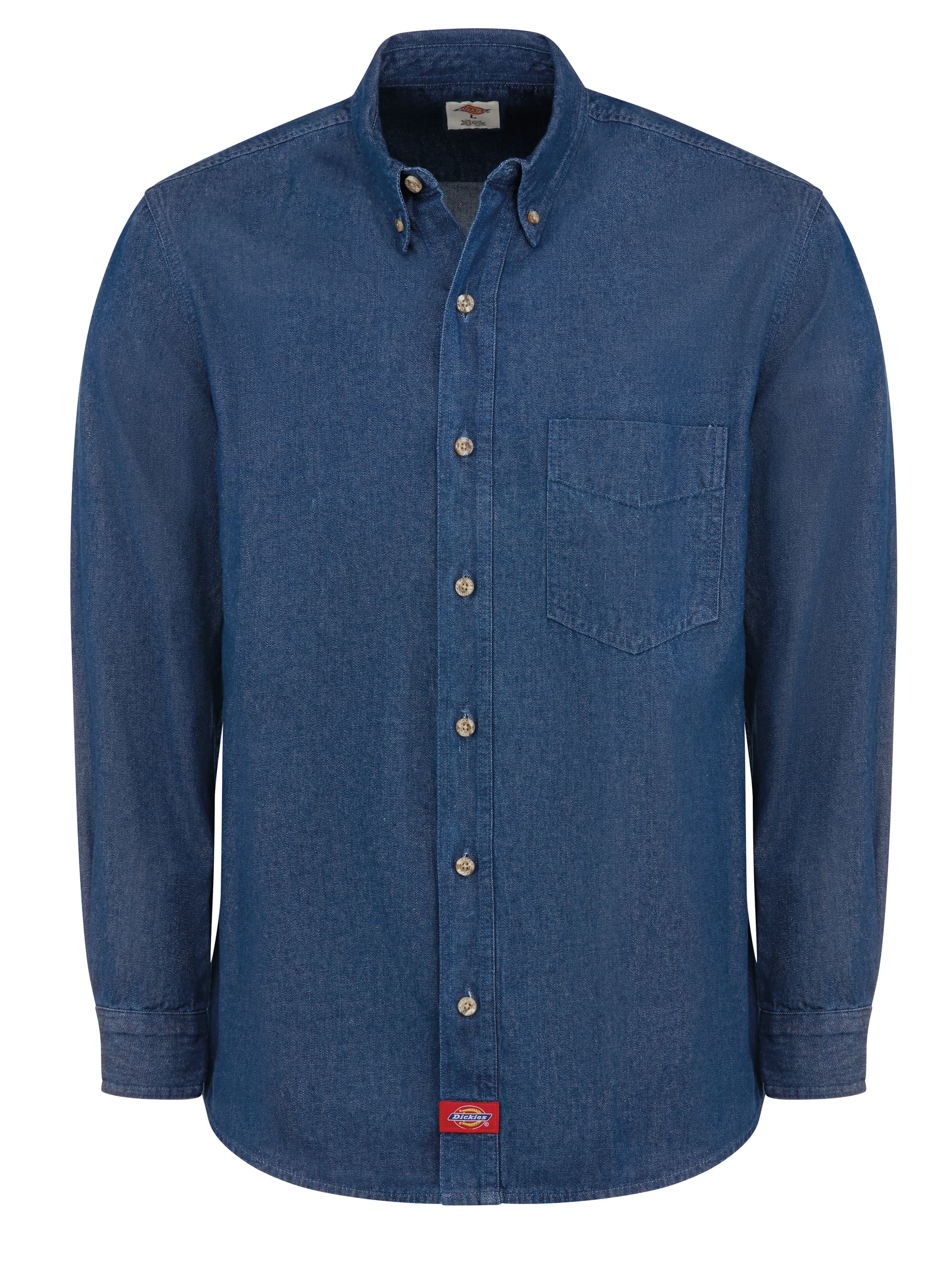 Dickies® Men's Denim Long-Sleeve Work Shirt