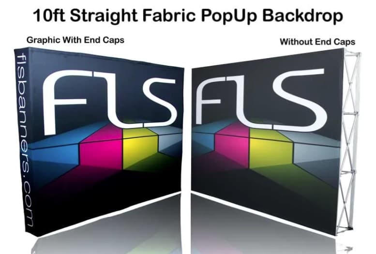 10ft Straight Frame Pop Up Display