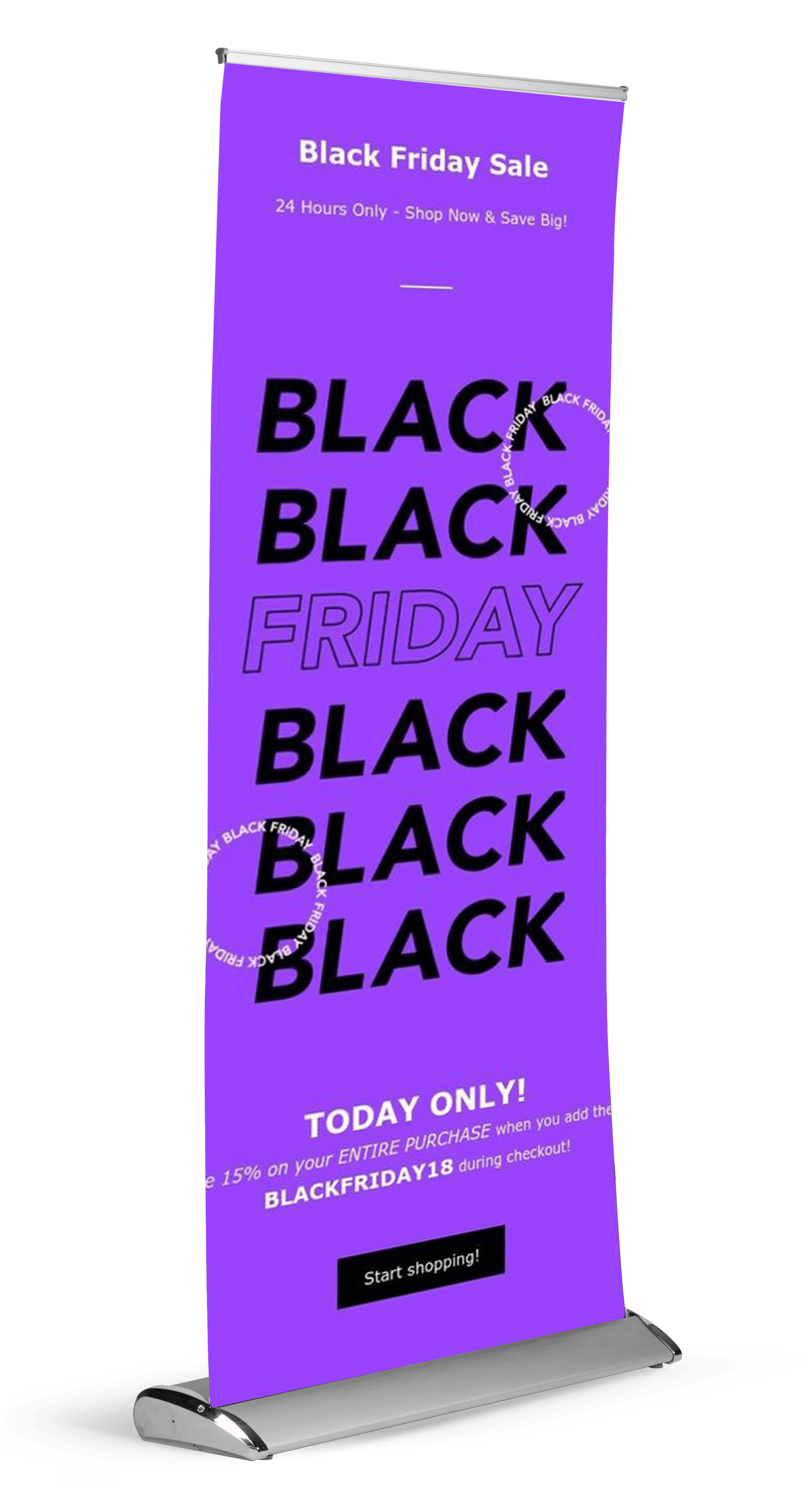 34"x79" Single-Sided Premium Retractable Banner