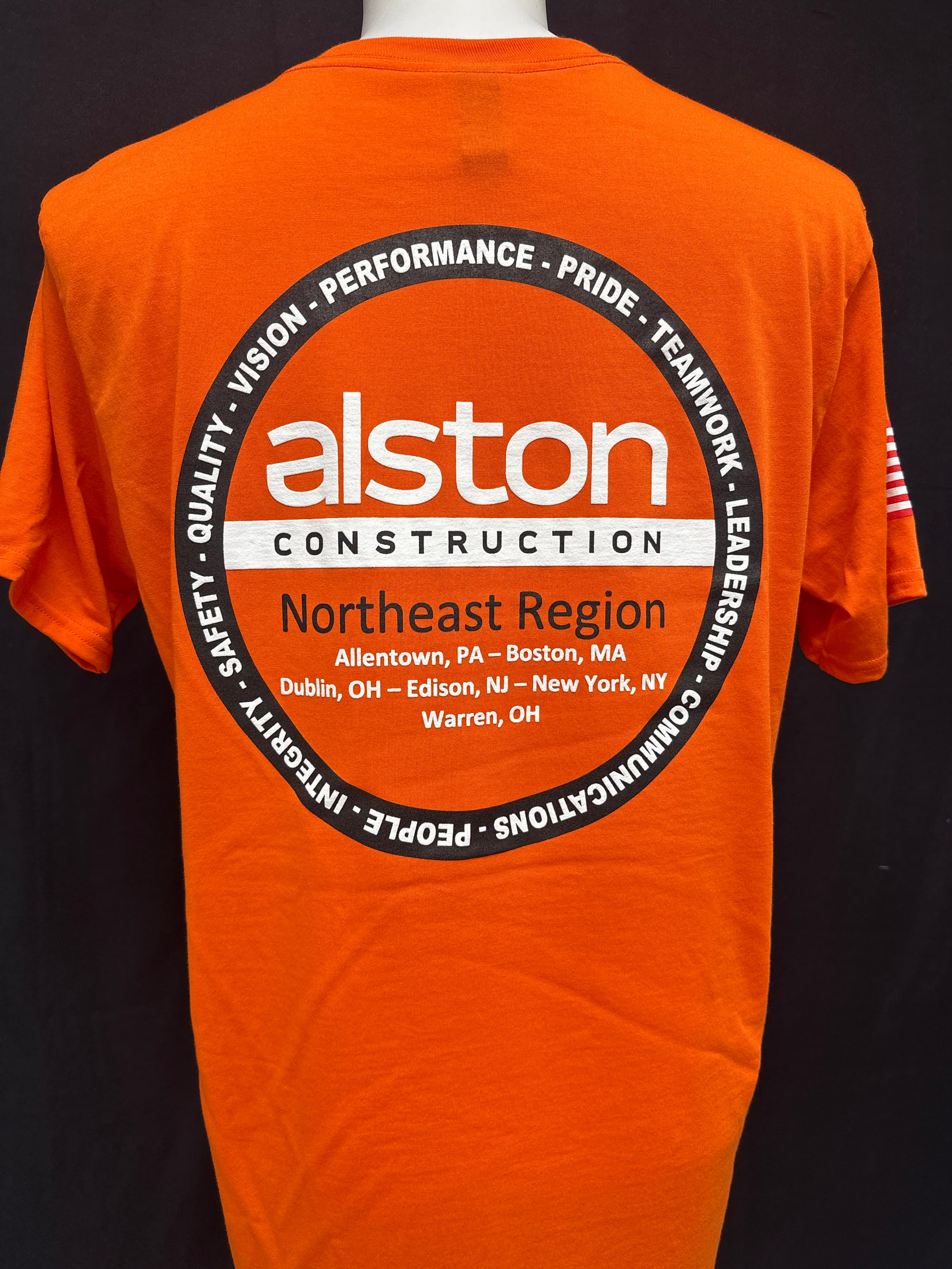 Crew tees for a regional construction team for Alston Construction